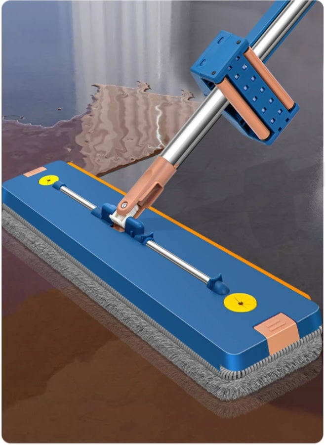 dreamons link Flat mop 48cm with scraper, enlarged panel, lazy hand-free, wet and dry use, one-mop, absorbent mop - Image 2